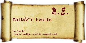 Maltár Evelin névjegykártya